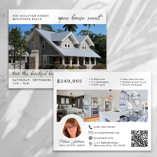Vastgoed Open Huis nodigt foto's QR Code uit Flyer
