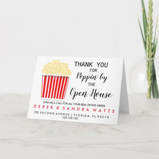 vastgoed POPCORN open huis Aankondiging Pos Po (Voorkant)