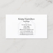 Vastgoed Professioneel Huis Realtor Eenvoudig Visitekaartje (Achterkant)