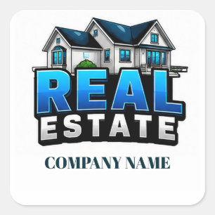 🏡 Vastgoed Professioneel Vastgoed Verkoop Team 🏡 Vierkante Sticker