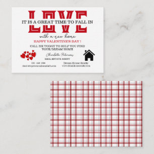 Vastgoed Promotionele Landbouw Valentijnsdag Notitiekaartje