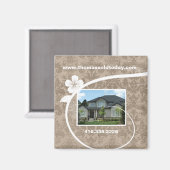 Vastgoed / Realtor Custom Koelkast Magnet Beige (Voorkant / Achterkant)