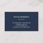 Vastgoed Realtor House Logo Navy Blue Visitekaartje (Achterkant)