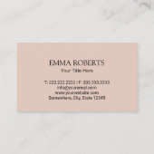 Vastgoed Realtor Modern Roos Gouden Glitter Visitekaartje (Achterkant)