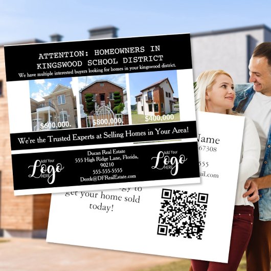 Vastgoed School District Gerichte Postkaarten Flyer