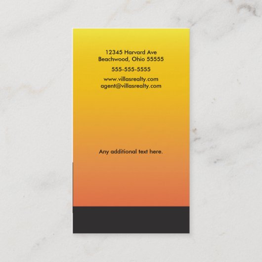 Vastgoed Skyline Visitekaartje (Achterkant)