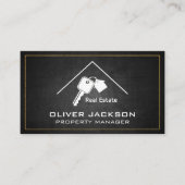 Vastgoed | Sleutels huis en bouwtekeningen Visitekaartje (Voorkant)