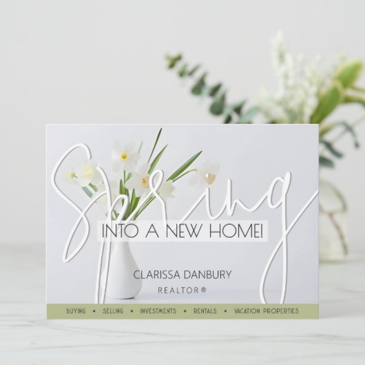 Vastgoed Spring Farming Realtor Briefkaart (Staand voorkant)