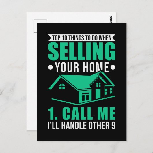 Vastgoed van makelaar onroerend goed Funny Real Es Briefkaart (Voorkant / Achterkant)