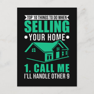 Vastgoed van makelaar onroerend goed Funny Real Es Briefkaart