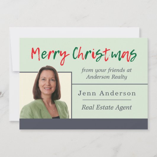 Vastgoed Vrolijk Kerstfeest 🏡 Persoonlijke Groet Feestdagenkaart (Voorkant)