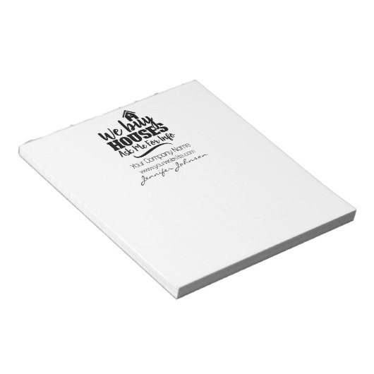 Vastgoed Wij kopen Huizen Vastgoed Notitieblok (Schuin)