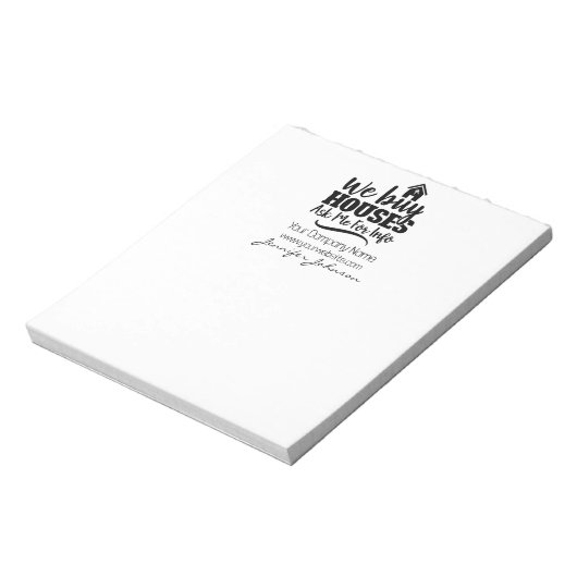 Vastgoed Wij kopen Huizen Vastgoed Notitieblok (Linkerzijde)