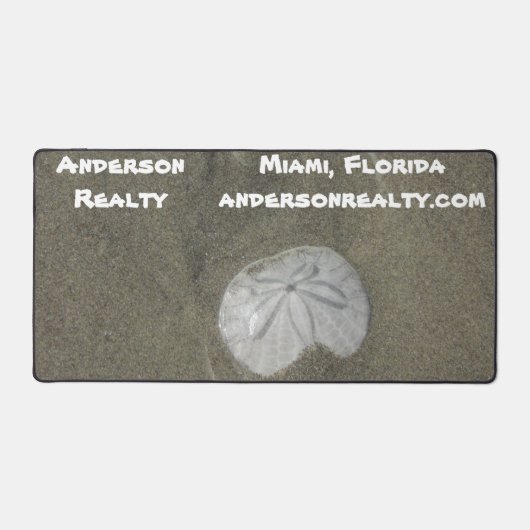 Vastgoed Zand Dollar Kustwoning Verkoopmakelaar Bureaumat (Voorkant)