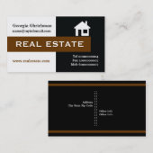 Vastgoed zwart, wit, bruin opvallend visitekaartje (Voorkant / Achterkant)