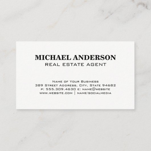 Vastgoedachtergrond | Skyline Visitekaartje (Achterkant)