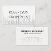 Vastgoedachtergrond | Skyline Visitekaartje (Voorkant / Achterkant)