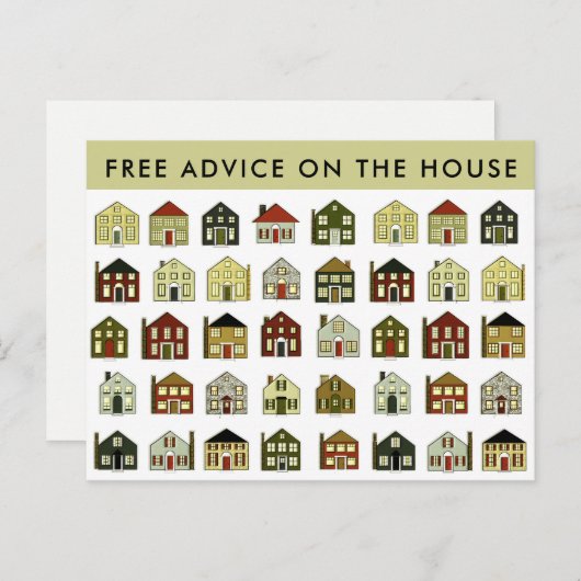 Vastgoedagentschap Advieskaart (Voorkant / Achterkant)