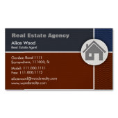 Vastgoedagentschap | Beroepsbeoefenaars Visitekaartje Magneet (Voorkant)