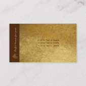 Vastgoedagentschap | Golden Visitekaartje (Achterkant)