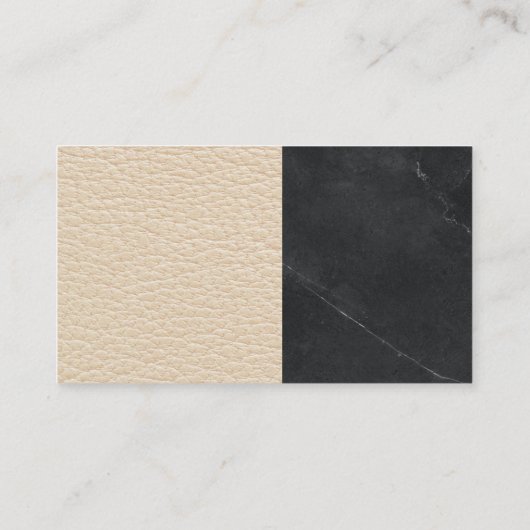 Vastgoedagentschap | Marmer | Leder Visitekaartje (Achterkant)