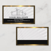 Vastgoedarchitect | Gouden metalen rand Visitekaartje (Voorkant / Achterkant)