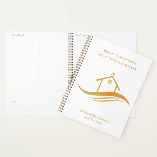 Vastgoedbedrijf Chic Gold House Logo 2025 Planner (Display)