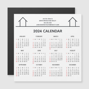 Vastgoedbedrijf Custom 2024 Kalender Magneet