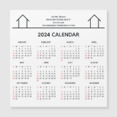 Vastgoedbedrijf Custom 2024 Kalender Magneet (Voorkant)