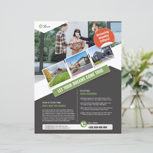 Vastgoedbedrijf Flyer Sjabloon (Staand voorkant)