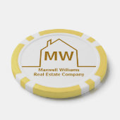 Vastgoedbedrijf Gepersonaliseerd Chic Goud Makelaa Poker Chips (Enkel)