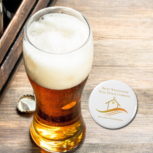 Vastgoedbedrijf Gold House Custom Realtor Button Flesopener