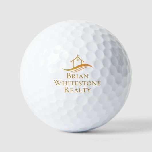 Vastgoedbedrijf Gold House Custom Realtor Golfballen (Voorkant)