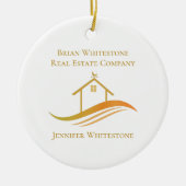 Vastgoedbedrijf Gold House Custom Realtor Keramisch Ornament (Voorkant)