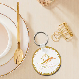 Vastgoedbedrijf Gold House Custom Realtor Sleutelhanger