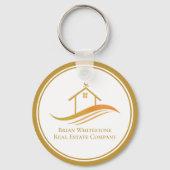 Vastgoedbedrijf Gold House Custom Realtor Sleutelhanger (Voorkant)