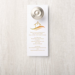 Vastgoedbedrijf Gold House Logo Marketing Deurhanger