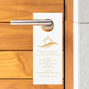 Vastgoedbedrijf Gold House Logo Marketing Deurhanger