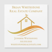 Vastgoedbedrijf Gold House Realtor Magnet Kaart (Voorkant)