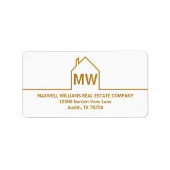 Vastgoedbedrijf Gold House Retouradres Etiket (Voorkant)