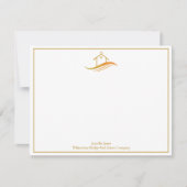 Vastgoedbedrijf Gold Logo Custom Realtor Notitiekaartje (Voorkant)