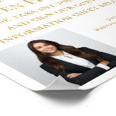 Vastgoedbedrijf Gold Logo Open House Welkom Poster (Hoek)