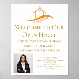 Vastgoedbedrijf Gold Logo Open House Welkom Poster