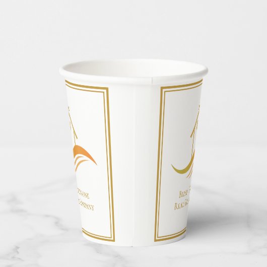Vastgoedbedrijf Gold Open House  Papieren Bekers (Rechts)