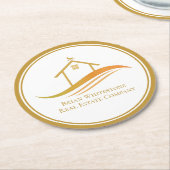 Vastgoedbedrijf Gold Open House  Ronde Kartonnen Onderzetter (Gebogen)