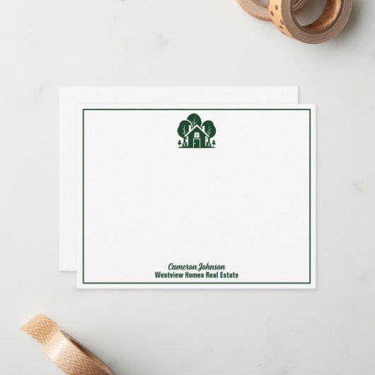Vastgoedbedrijf Green Forest House Notitiekaartje (Voorkant / Achterkant in situ)
