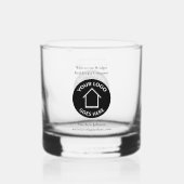 Vastgoedbedrijf Logo  Realtor Whisky Glas (Achterkant)