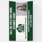 Vastgoedbedrijf Marketing Green Forest Home Spandoek (Verticaal)