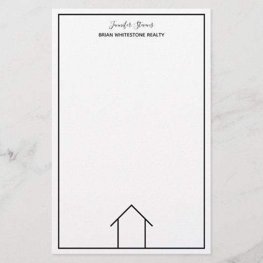 Vastgoedbedrijf Simple Custom Realtor Briefpapier (Voorkant)