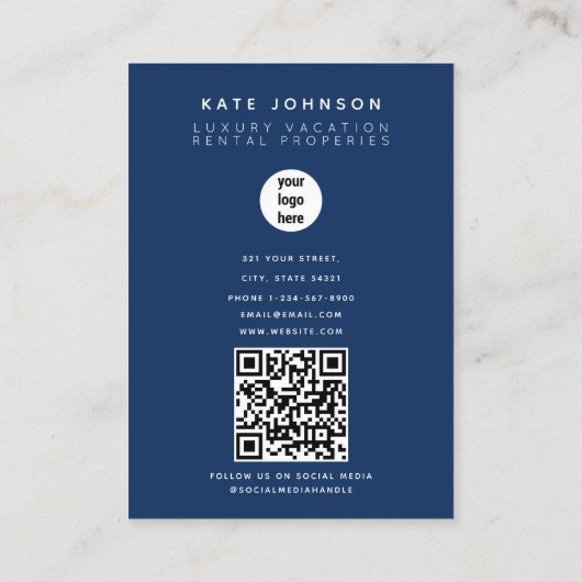 Vastgoedbeheer van makelaars QR-code Visitekaartje (Achterkant)